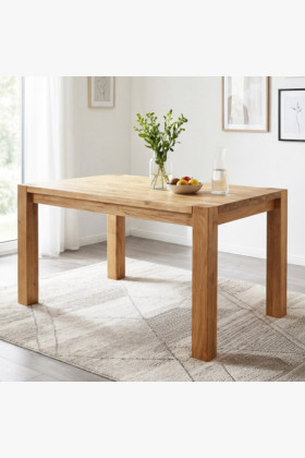 Massiver Esstisch Wildeiche 140x90 cm naturbelassen